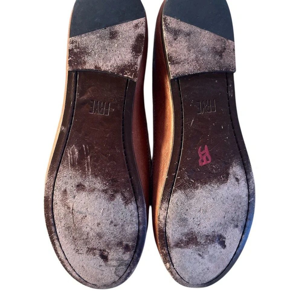 Frye Brown Leather Flats - Picture 3 of 5